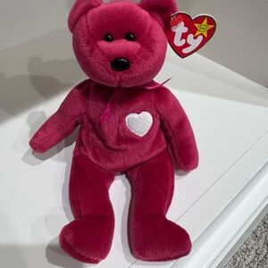 Ty Plush Bear - beanie baby Valentino